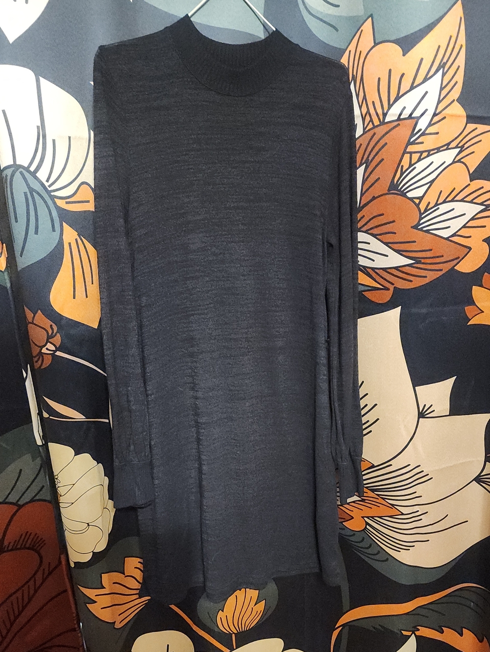 Abercrombie & Fitch Charcoal Gray Long Sleeve Sweater Dress